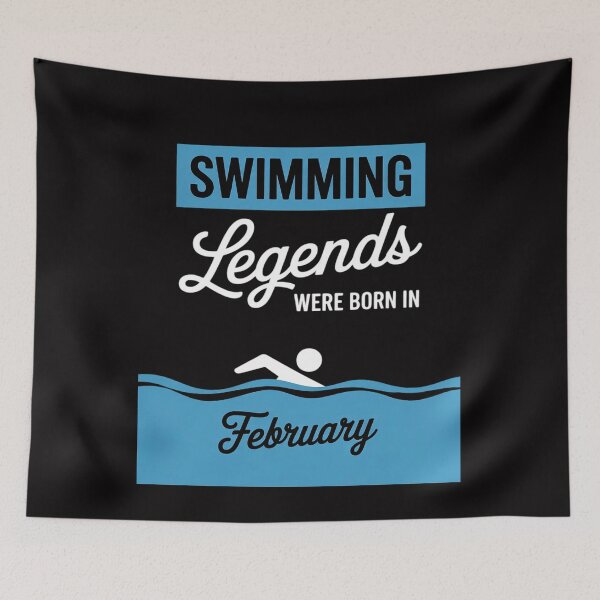 Item preview, Swimming Legends Were Born In February Birthday Gift Swimmer designed and sold by teltvitossuilea.