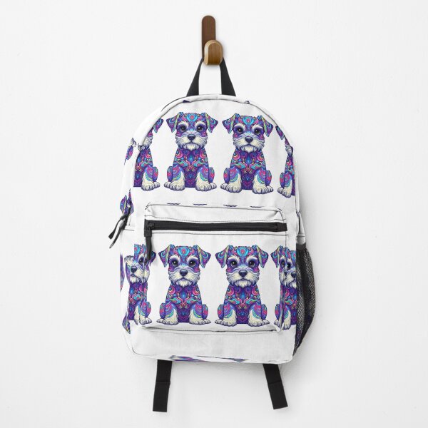 Item preview, Psychedelic Kinetic Schnauzer Puppies – Vibrant Neon Abstract Animal Art Design designed and sold by VibranPalette.