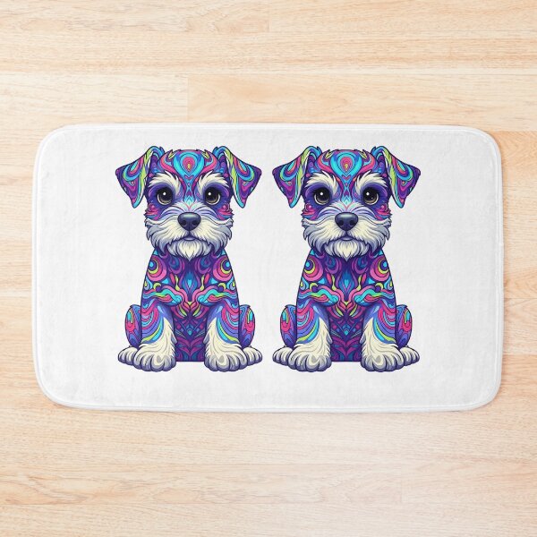 Item preview, Psychedelic Kinetic Schnauzer Puppies – Vibrant Neon Abstract Animal Art Design designed and sold by VibranPalette.