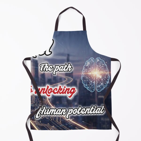 Item preview, AI: The Path to Unlocking Human Potential – Futuristic Artificial Intelligence Art designed and sold by Ranrajshop.