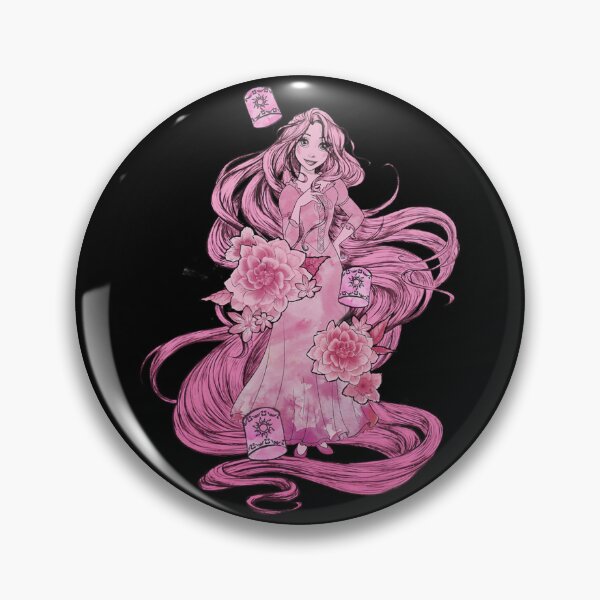 Item preview, Tangled Pink Tonal Rapunzel Portrait  designed and sold by bellaruqsaam6.