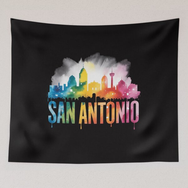 Item preview, San Antonio Texas Watercolor City Skyline Art Souvenir designed and sold by berniceschm.