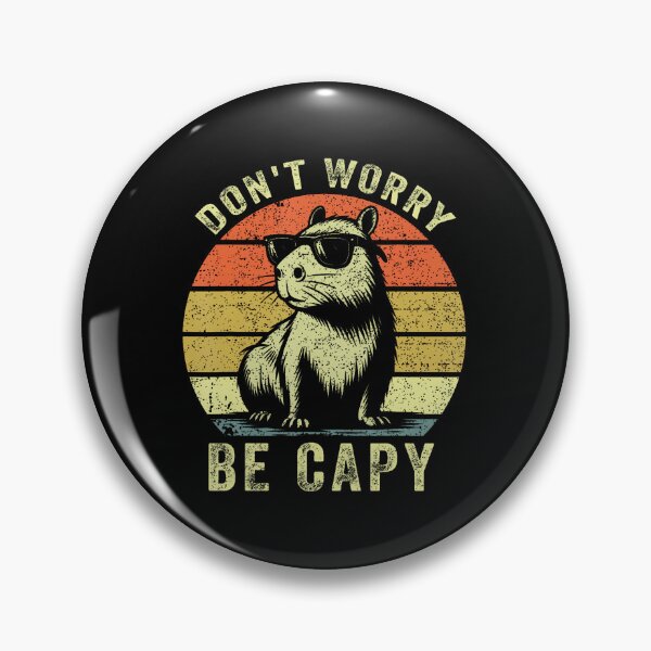 Aperçu de l'œuvre Retro Capybara Ne t'inquiète pas Sois Capy créée et vendue par pradasdemtrep.