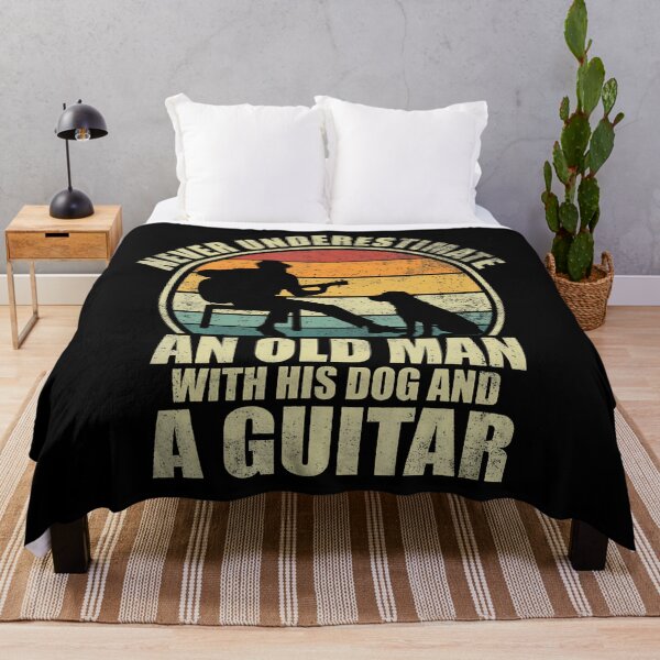 Item preview, Never Underestimate An Old Man With His Dog And A Guitar designed and sold by PaulaStokes2.