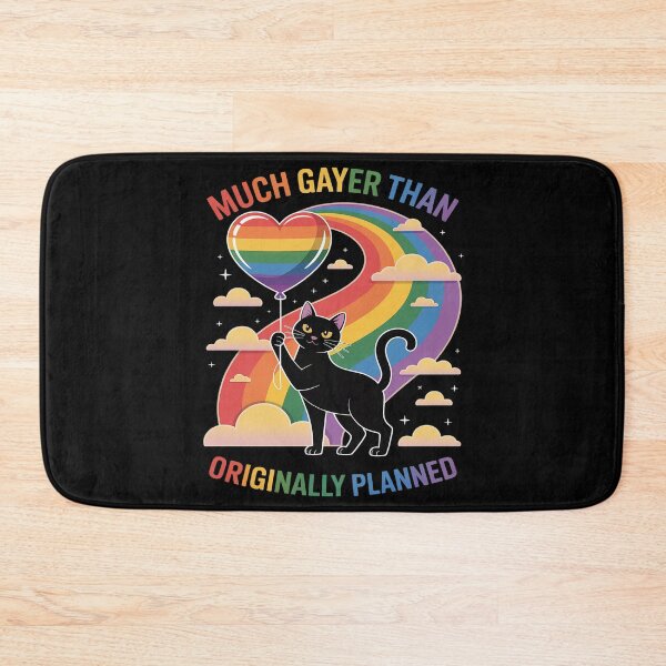 Item preview, Much Gayer Than Originally Planned Black Cat Support LGBTQ designed and sold by skanderio.