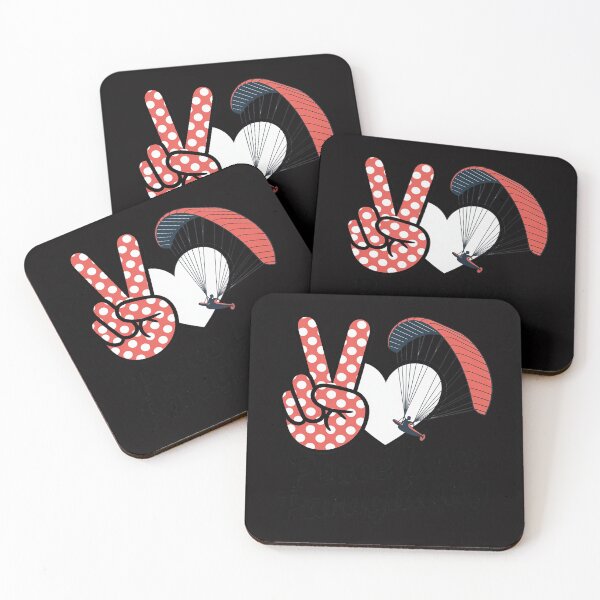 Item preview, Peace Love Paragliding Peace Hand Sign Paragliding Lover designed and sold by berniceschm.
