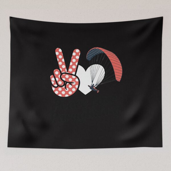 Item preview, Peace Love Paragliding Peace Hand Sign Paragliding Lover designed and sold by berniceschm.