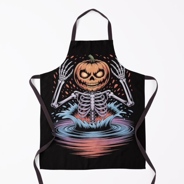 Item preview, Pumpkin Head Skeleton Swimming Halloween Spooky Sports designed and sold by berniceschm.