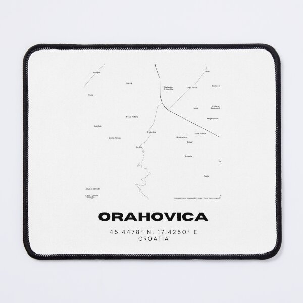 Item preview, Orahovica Croatia Map Poster | Coordinates Minimalist City Wall Art designed and sold by RM-Journey.