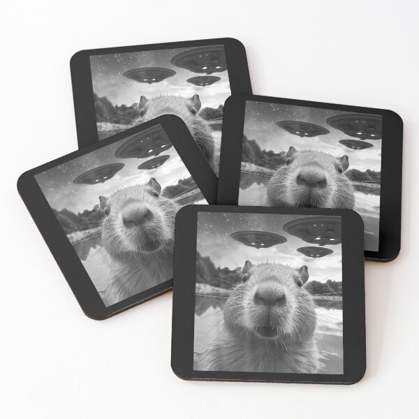 Item preview, Capybara Selfie With UFOs designed and sold by pradasdemtrep.