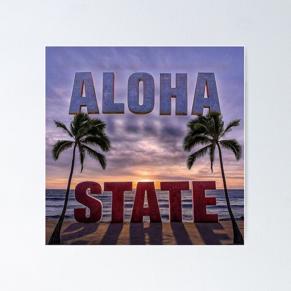 Item preview, Aloha State Tropical Paradise Beach designed and sold by RimaskShop.