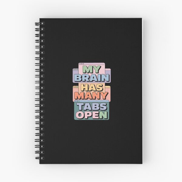 Item preview, My Brain Has Many Tabs Open Funny Pastel Mental Overload designed and sold by skanderio.