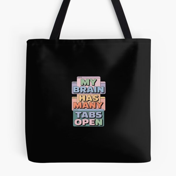 Item preview, My Brain Has Many Tabs Open Funny Pastel Mental Overload designed and sold by skanderio.