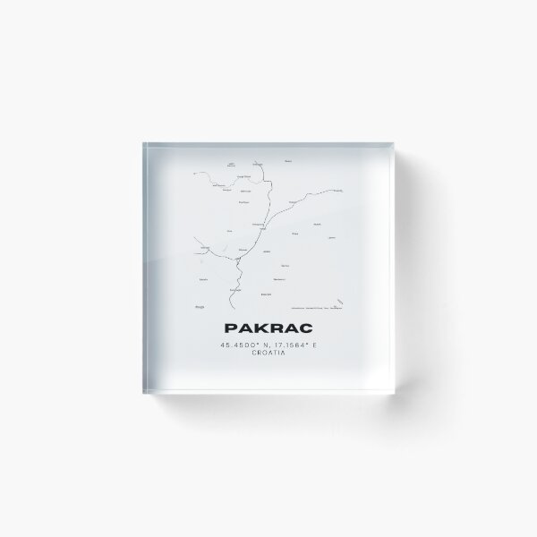 Item preview, Pakrac Croatia Map Poster | Coordinates Minimalist City Wall Art designed and sold by RM-Journey.
