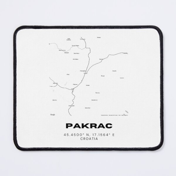 Item preview, Pakrac Croatia Map Poster | Coordinates Minimalist City Wall Art designed and sold by RM-Journey.