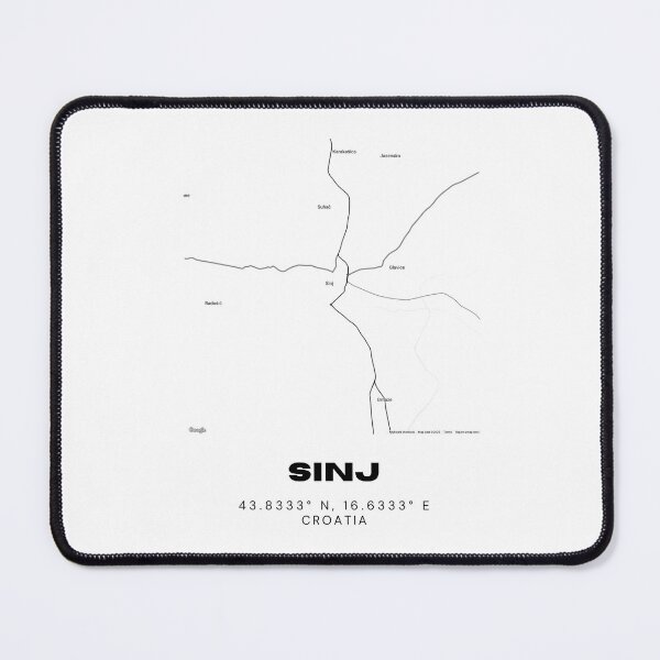 Item preview, Sinj Croatia Coordinates Map | Dalmatian Hinterland Minimalist Wall Art designed and sold by RM-Journey.