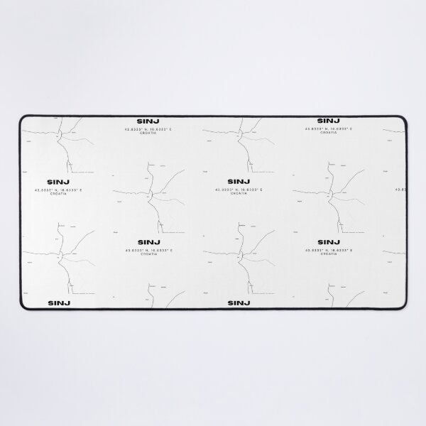Item preview, Sinj Croatia Coordinates Map | Dalmatian Hinterland Minimalist Wall Art designed and sold by RM-Journey.