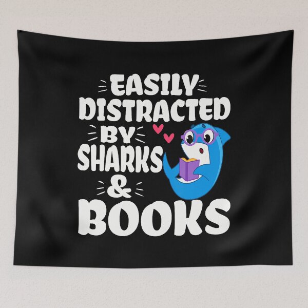Item preview, Shark Reading Books Easily Distracted By Sharks And Books designed and sold by elihletoriong.