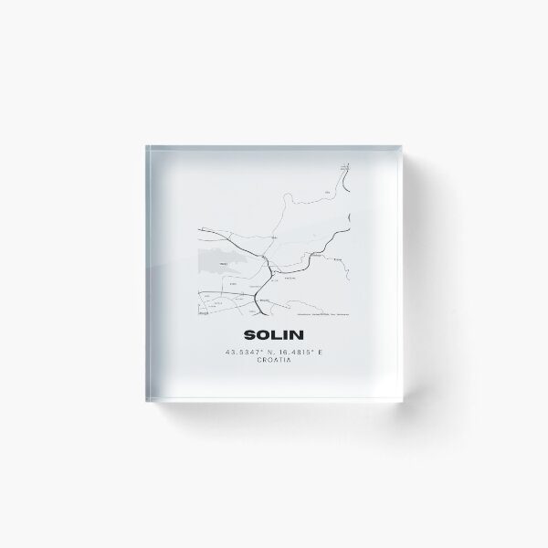 Item preview, Solin Croatia Map Print | Ancient Salona Coordinates Minimalist Wall Art designed and sold by RM-Journey.