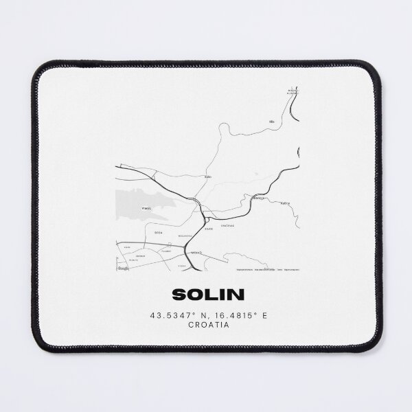 Item preview, Solin Croatia Map Print | Ancient Salona Coordinates Minimalist Wall Art designed and sold by RM-Journey.