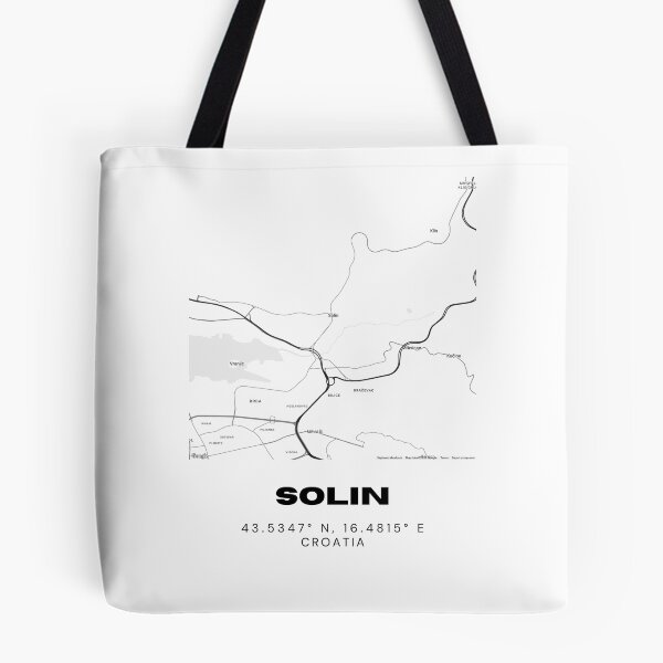Item preview, Solin Croatia Map Print | Ancient Salona Coordinates Minimalist Wall Art designed and sold by RM-Journey.