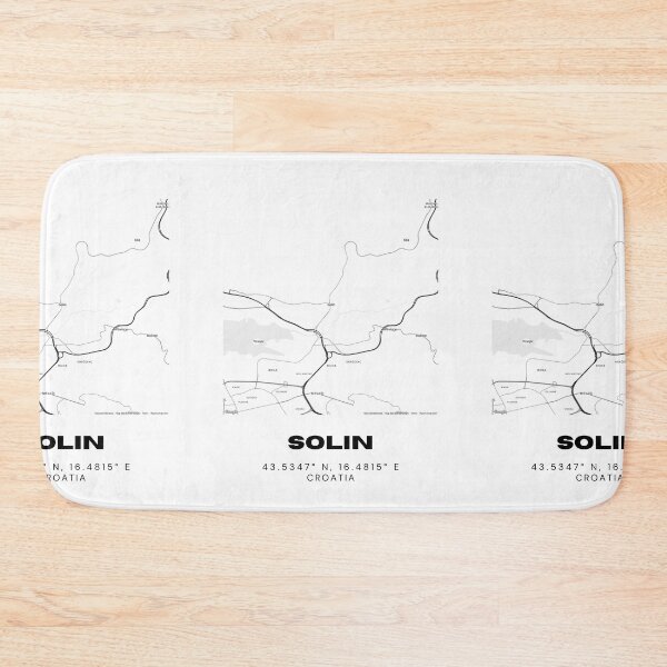 Item preview, Solin Croatia Map Print | Ancient Salona Coordinates Minimalist Wall Art designed and sold by RM-Journey.