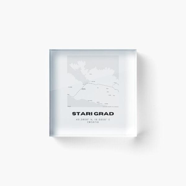 Item preview, Stari Grad Hvar Map Print | Coordinates Minimalist Island Wall Art designed and sold by RM-Journey.