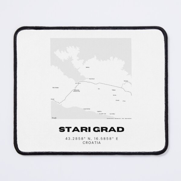 Item preview, Stari Grad Hvar Map Print | Coordinates Minimalist Island Wall Art designed and sold by RM-Journey.