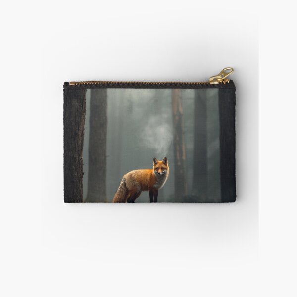 Item preview, Silent Watcher Red Fox in a Misty Forest Art Print designed and sold by Element Horizon Studio.
