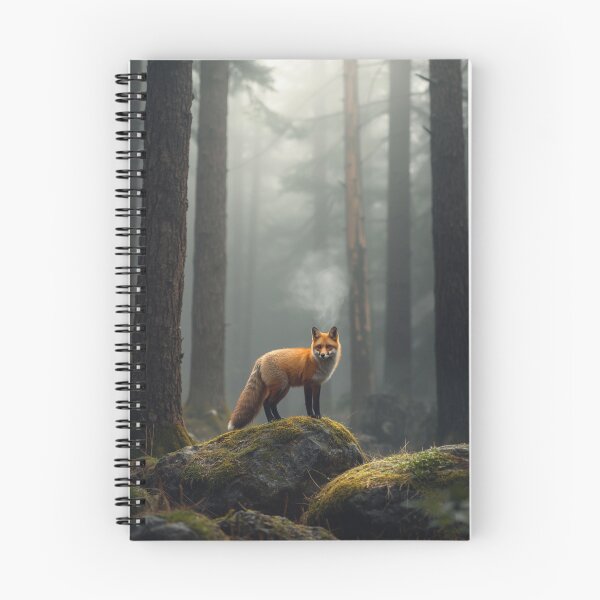 Item preview, Silent Watcher Red Fox in a Misty Forest Art Print designed and sold by Element Horizon Studio.