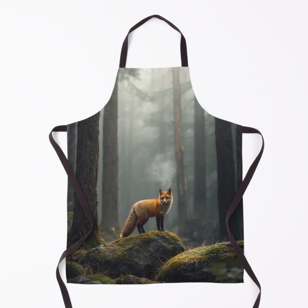 Item preview, Silent Watcher Red Fox in a Misty Forest Art Print designed and sold by Element Horizon Studio.