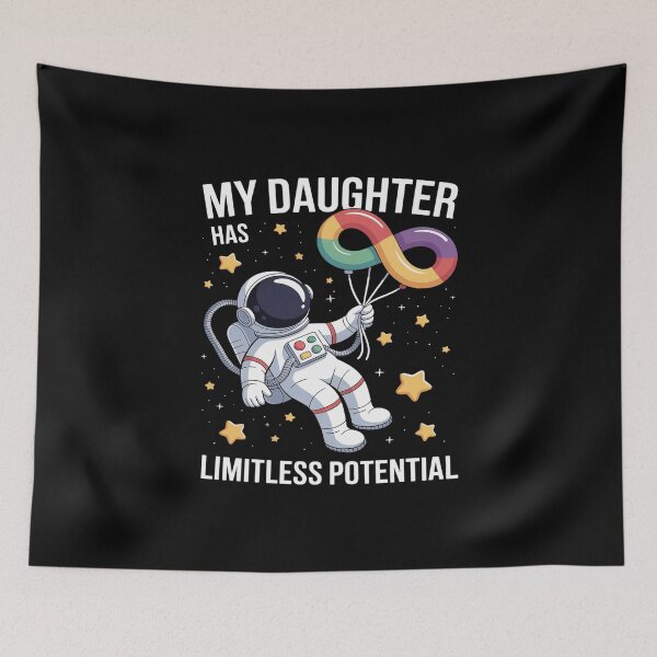 Item preview, My Daughter Has Limitless Potential Space Autism Awareness designed and sold by skanderio.