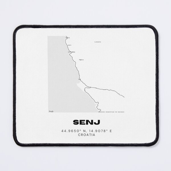 Item preview, Senj Croatia Map Print | Adriatic Coast Coordinates Minimalist Wall Art designed and sold by RM-Journey.