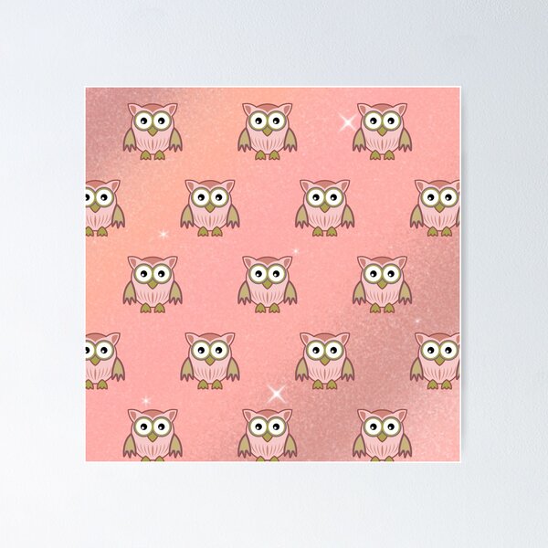 Item preview, Cute Pink Owl Pattern designed and sold by FANTASTIC-N.