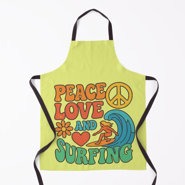 Item preview, Peace, Love and Surfiing -colourful retro style designed and sold by Andykinoz.