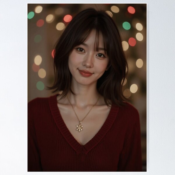 Item preview, Warm Red Smile – Christmas Eve Serenity designed and sold by SEIMEI2025.