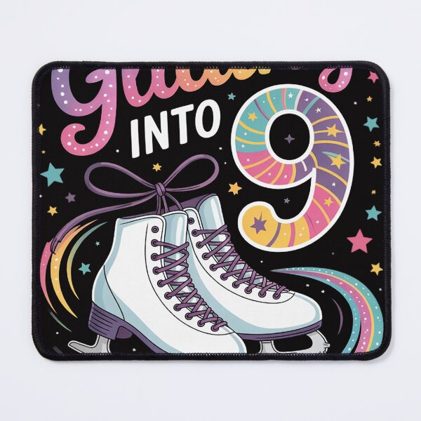 Item preview, Kids Gliding Into 9 Years Let's Skate I'm 9 Ice Skate Party designed and sold by sonlylya.
