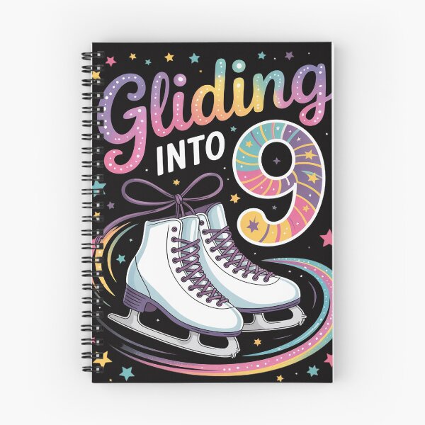 Item preview, Kids Gliding Into 9 Years Let's Skate I'm 9 Ice Skate Party designed and sold by sonlylya.