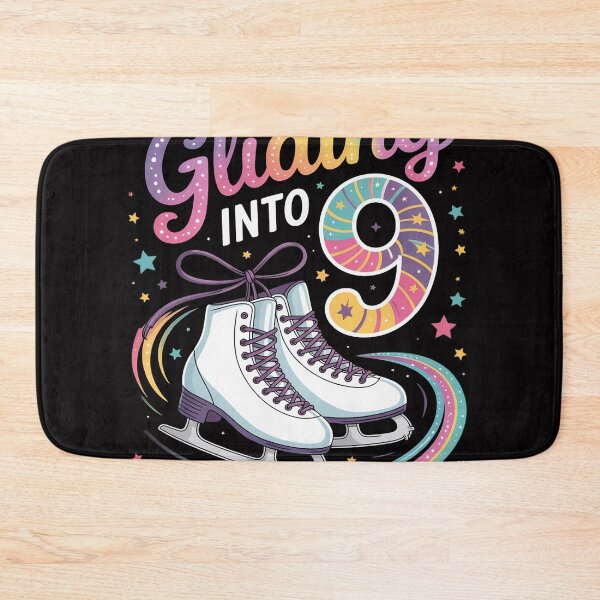 Item preview, Kids Gliding Into 9 Years Let's Skate I'm 9 Ice Skate Party designed and sold by sonlylya.