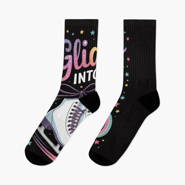 Item preview, Kids Gliding Into 9 Years Let's Skate I'm 9 Ice Skate Party designed and sold by sonlylya.