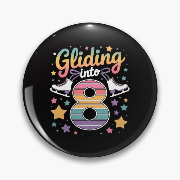 Item preview, Kids Gliding Into 8 Years Let's Skate I'm 8 Ice Skate Party designed and sold by sonlylya.