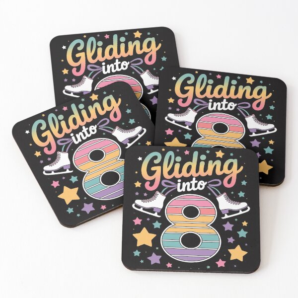 Item preview, Kids Gliding Into 8 Years Let's Skate I'm 8 Ice Skate Party designed and sold by sonlylya.