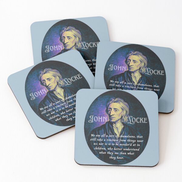 Item preview, John Locke quote: We are all a sort of chameleons, that still take a tincture from things near us: designed and sold by artbleed.