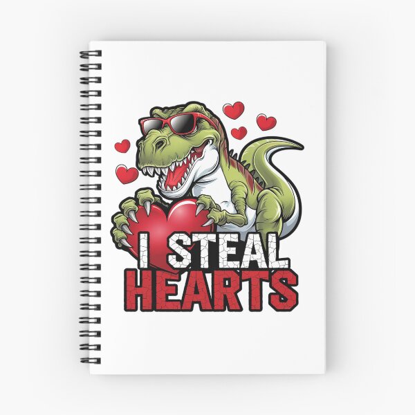 Item preview, Valentines Day Dinosaur I Steal Hearts Boys Men Love T rex  designed and sold by Catharsiscath.