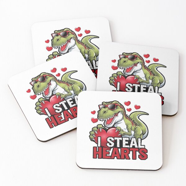 Item preview, Valentines Day Dinosaur I Steal Hearts Boys Men Love T rex  designed and sold by Catharsiscath.