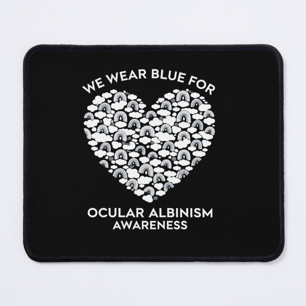 Item preview, We Wear Blue For Ocular Albinism Awareness Heart Rainbow designed and sold by Catharsiscath.