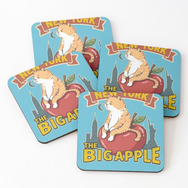 Item preview, New York The Big Apple - Funny Cat City Souvenir Art designed and sold by AdyKurniawan.