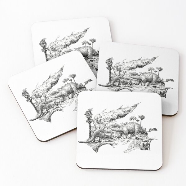 Item preview, Dinosaurs Watching Asteroid Impact designed and sold by Naux | Design & Illustration.