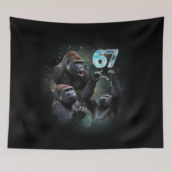 Item preview, 67 6 7 Gorilla Power Cosmic Art designed and sold by LashondaGreen89.