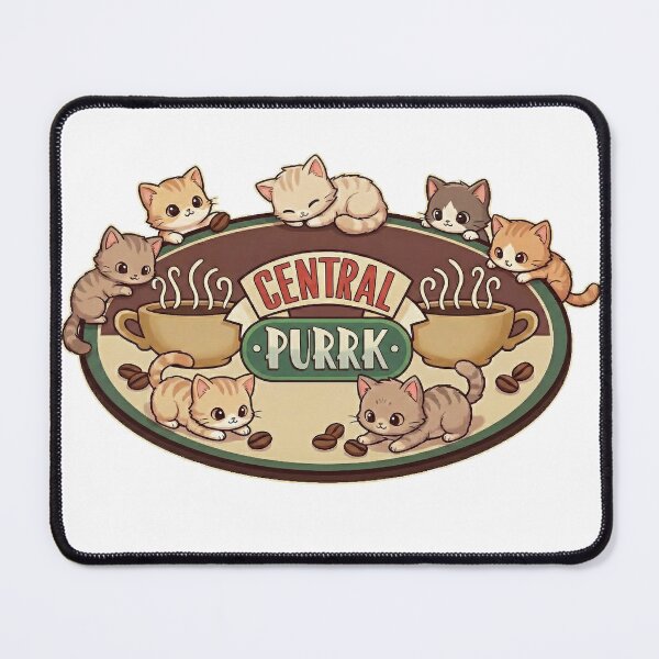 Item preview, Central Purrk - Funny 90s Sitcom Coffee Shop Cat Parody Art designed and sold by AdyKurniawan.